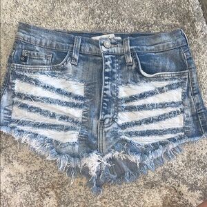 Kancan Distressed Denim Shorts